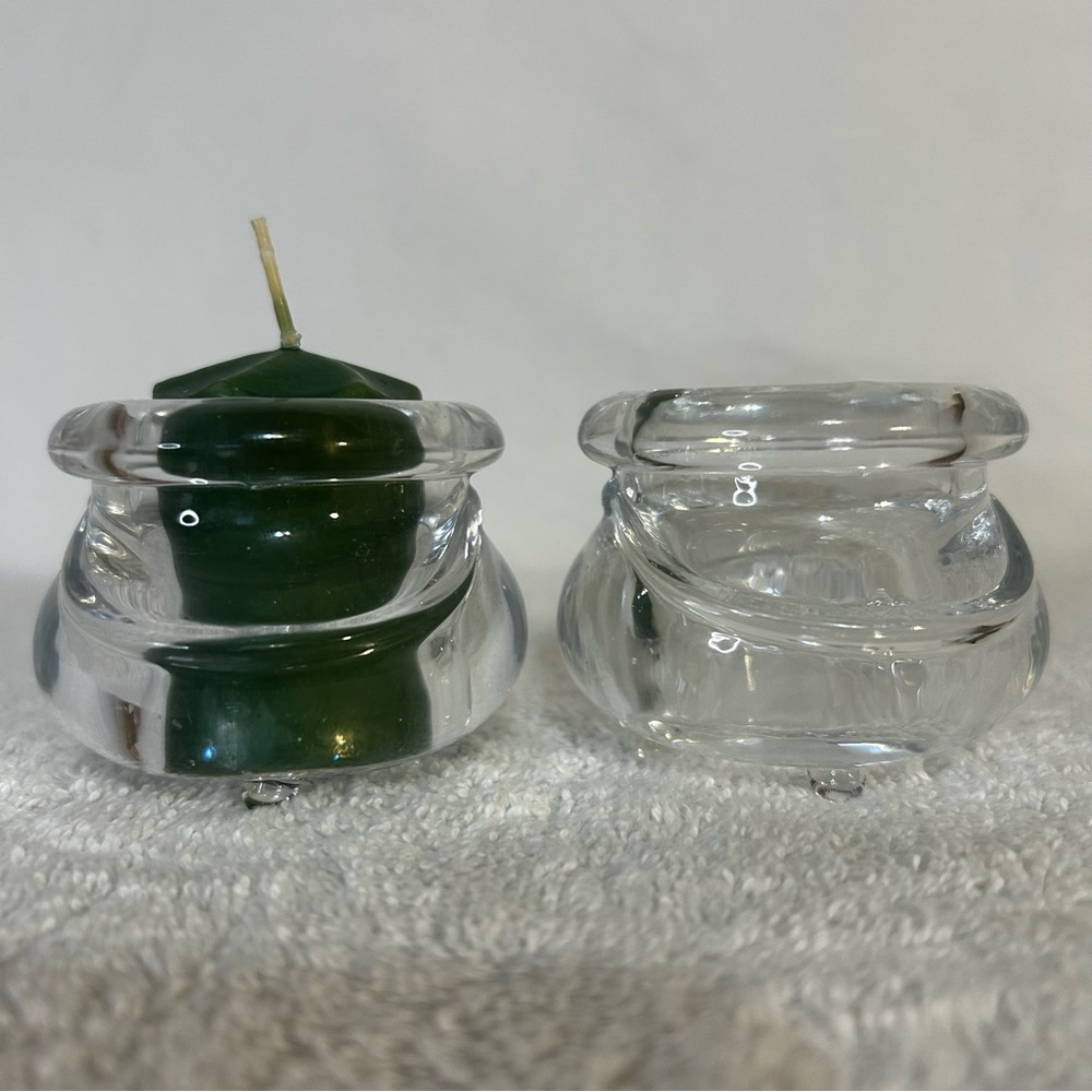 Partylite Vintage Cauldron Votive Tea Light Candle Holders Pair P7647  - No Box